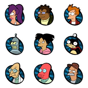 Futurama Vol. 1 icon sets preview