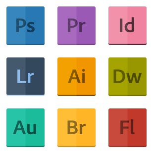 Adobe Flat icon sets preview