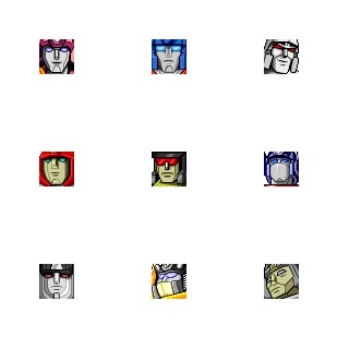 The Transformers icon sets preview