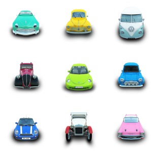 Cars icon sets preview