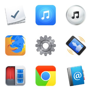 OS X dock icon sets preview