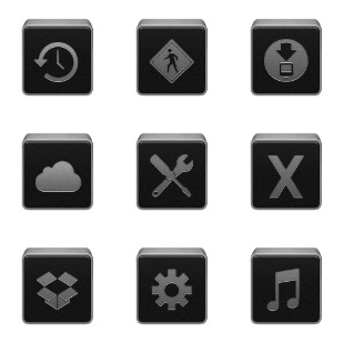 iBox (Black) icon sets preview