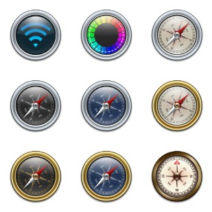 Compass icon sets preview