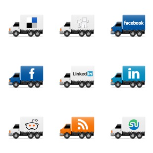 Social Trucks icon sets preview