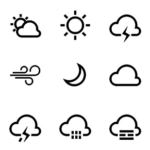 Weather icon sets preview
