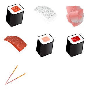 Japanese Food icon sets preview