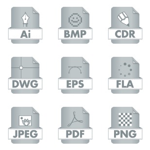 Graphic File Type icon sets preview