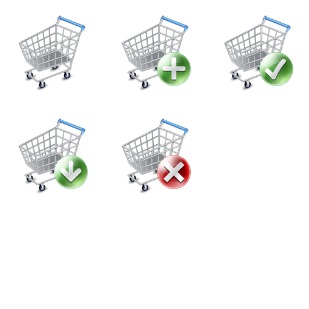 Shop Cart icon sets preview