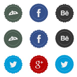 Social Media Badges icon sets preview