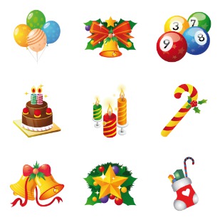 Christmas icon sets preview