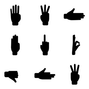 hands pack icon sets preview