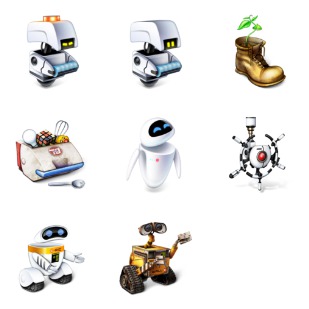 Wall-E icon sets preview