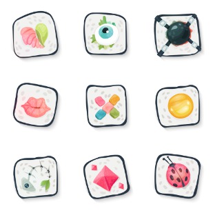 Sushi icon sets preview