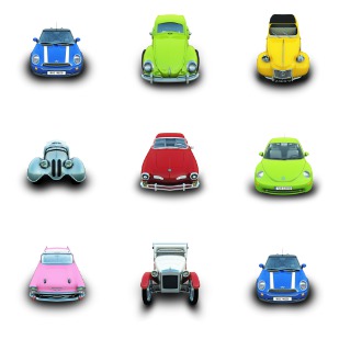 Cars icon sets preview