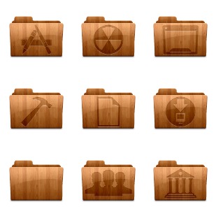 Wood Folders icon sets preview