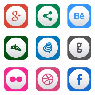 Glimpse Social Media Rounded Pack icon sets preview