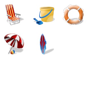 Beach Stock icon sets preview