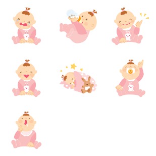 Baby Girl icon sets preview