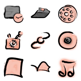 BRUSH & INK STICK icon sets preview