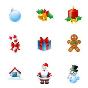 Christmas icon sets preview