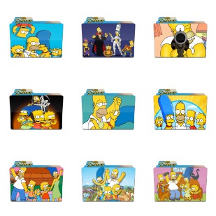 Simpsons Folder icon sets preview