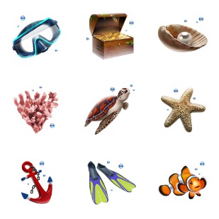 scuba diving set icon sets preview