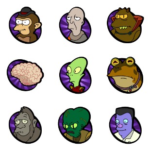 Futurama Vol. 3 - The Aliens icon sets preview