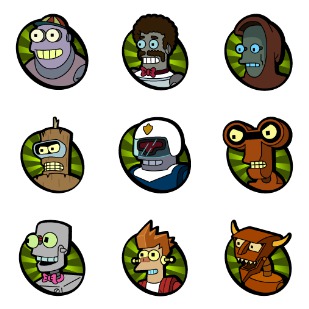 Futurama Vol. 4 - The Robots icon sets preview