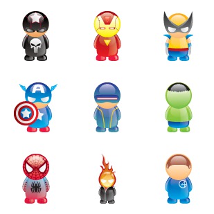 Marvel users icon sets preview