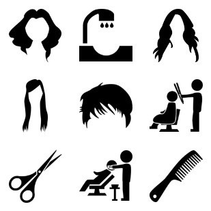 hair salon pack icon sets preview