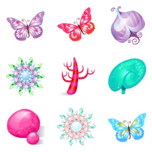 butterfly icon sets preview