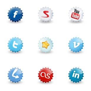 Set of Social icon sets preview