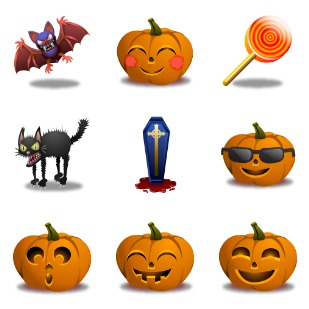 Halloween icon sets preview