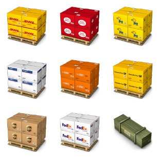 Cargo Boxes icon sets preview