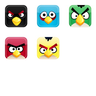 Angry Birds icon sets preview