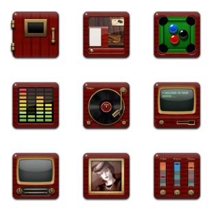 Retro icon sets preview