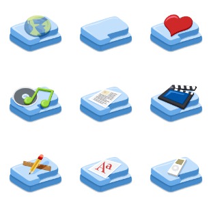 Fush Folders icon sets preview