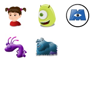 Monsters Inc icon sets preview