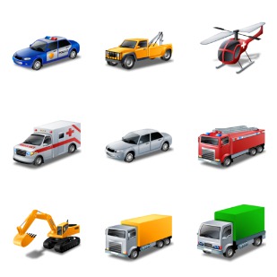 Transport icon sets preview