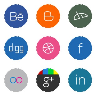 Minimalist Social icon sets preview