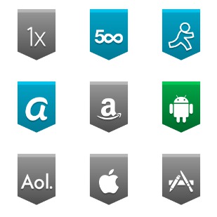 Social Media Buntings icon sets preview