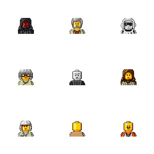 Star Wars LEGO Minifigs icon sets preview