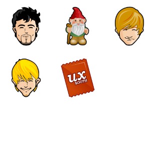 Trendy guys icon sets preview