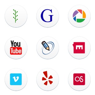 Web Social icon sets preview