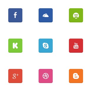 Soft Social icon sets preview