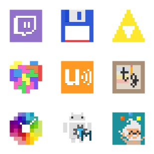 Simply 8-bits #12 icon sets preview