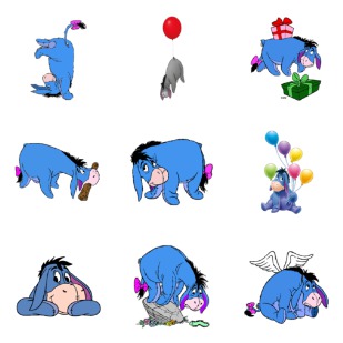 Pack De os Eeyore icon sets preview