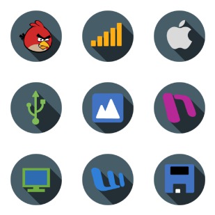 . Material Design (color) icon sets preview