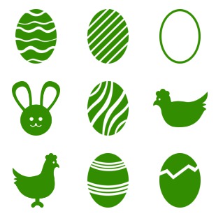 Happy Creative Easter icon sets preview