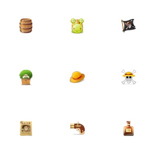 One Piece icon sets preview